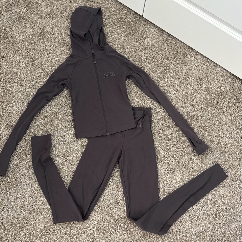 Women's Black Hoodie and Leggings Set